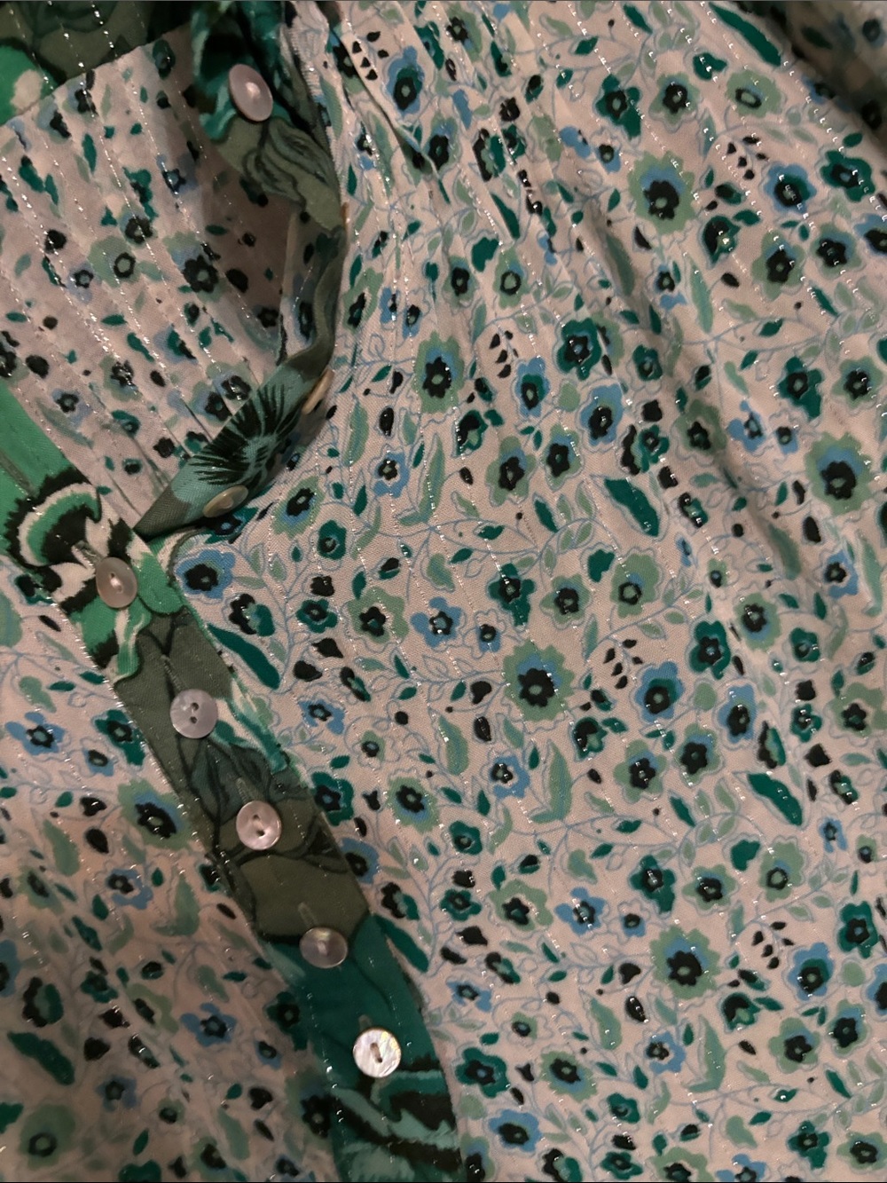 Spell Green Floral Tiered Maxi Dress—the ivy Christmas tree dress - Picture 3 of 5